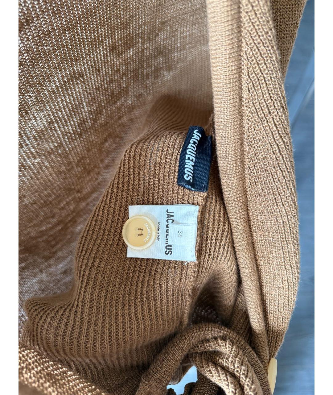 JACQUEMUS Коричневый льняной джемпер / свитер, фото 3