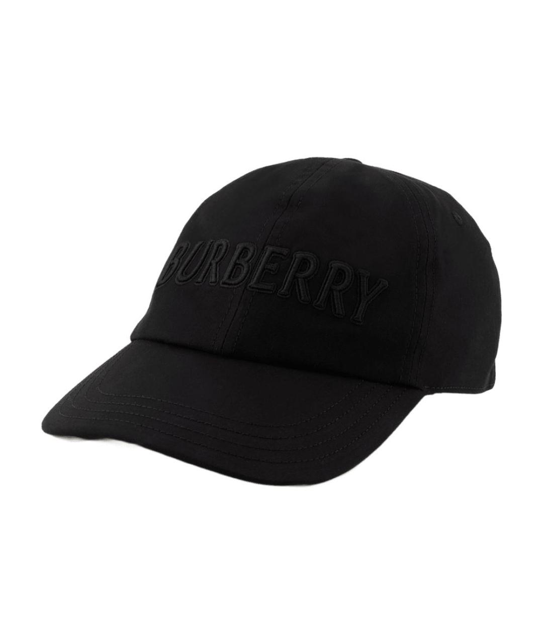 BURBERRY Черная хлопковая кепка, фото 1