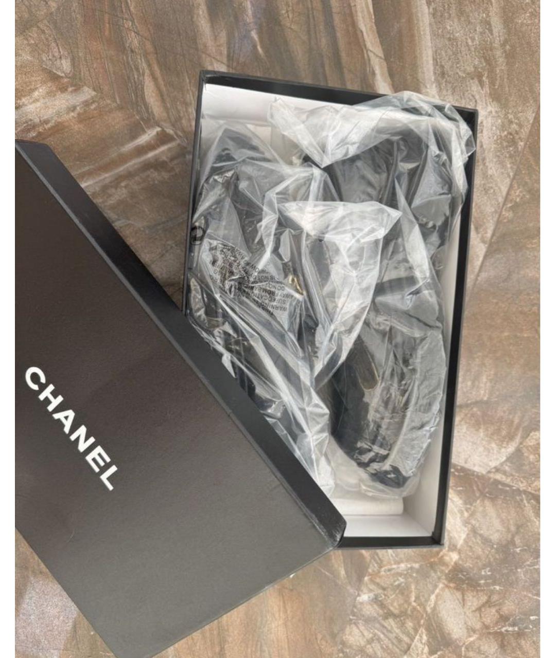 CHANEL Черные кожаные лоферы, фото 7