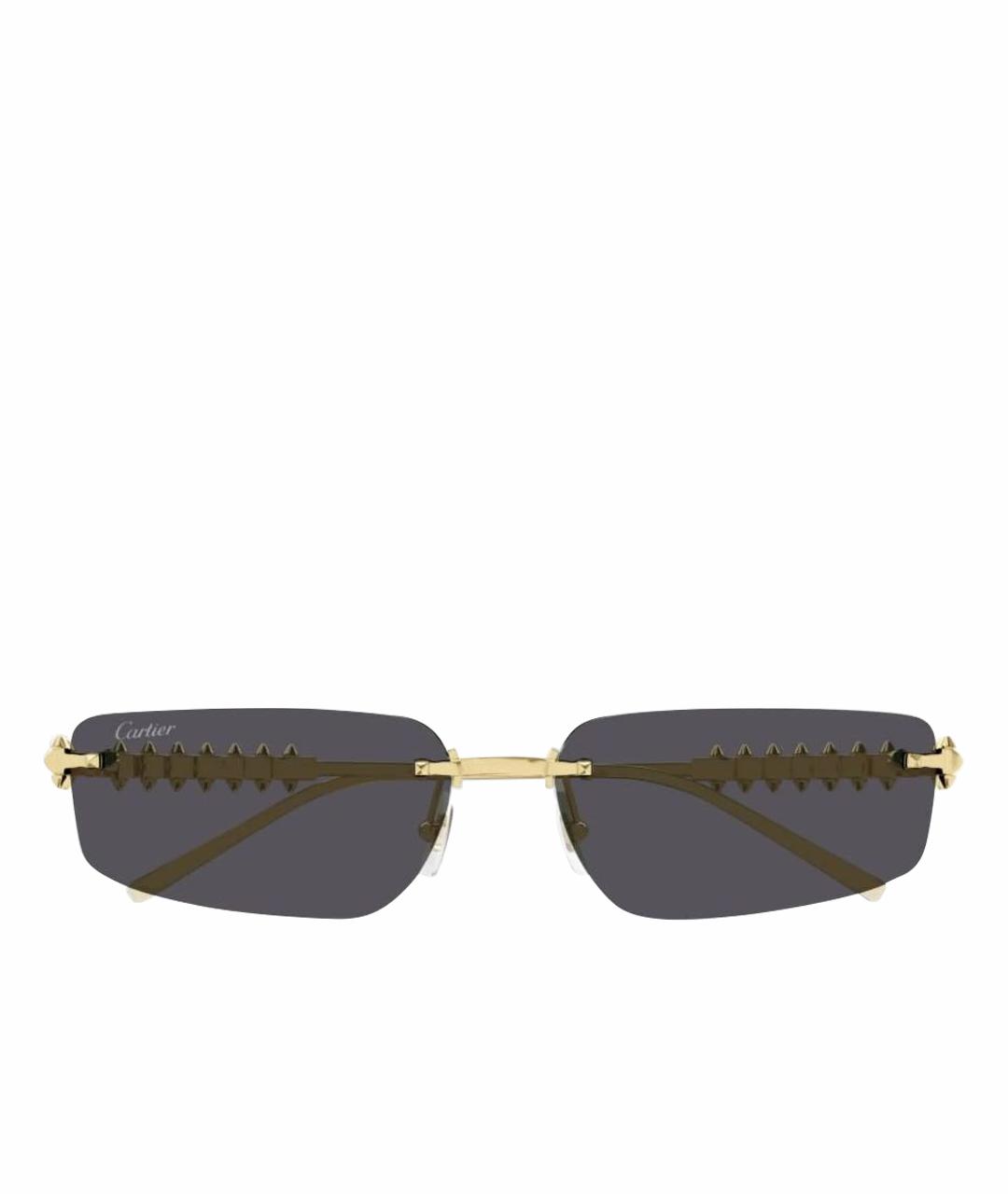 CARTIER Черные металлические солнцезащитные очки, фото 1