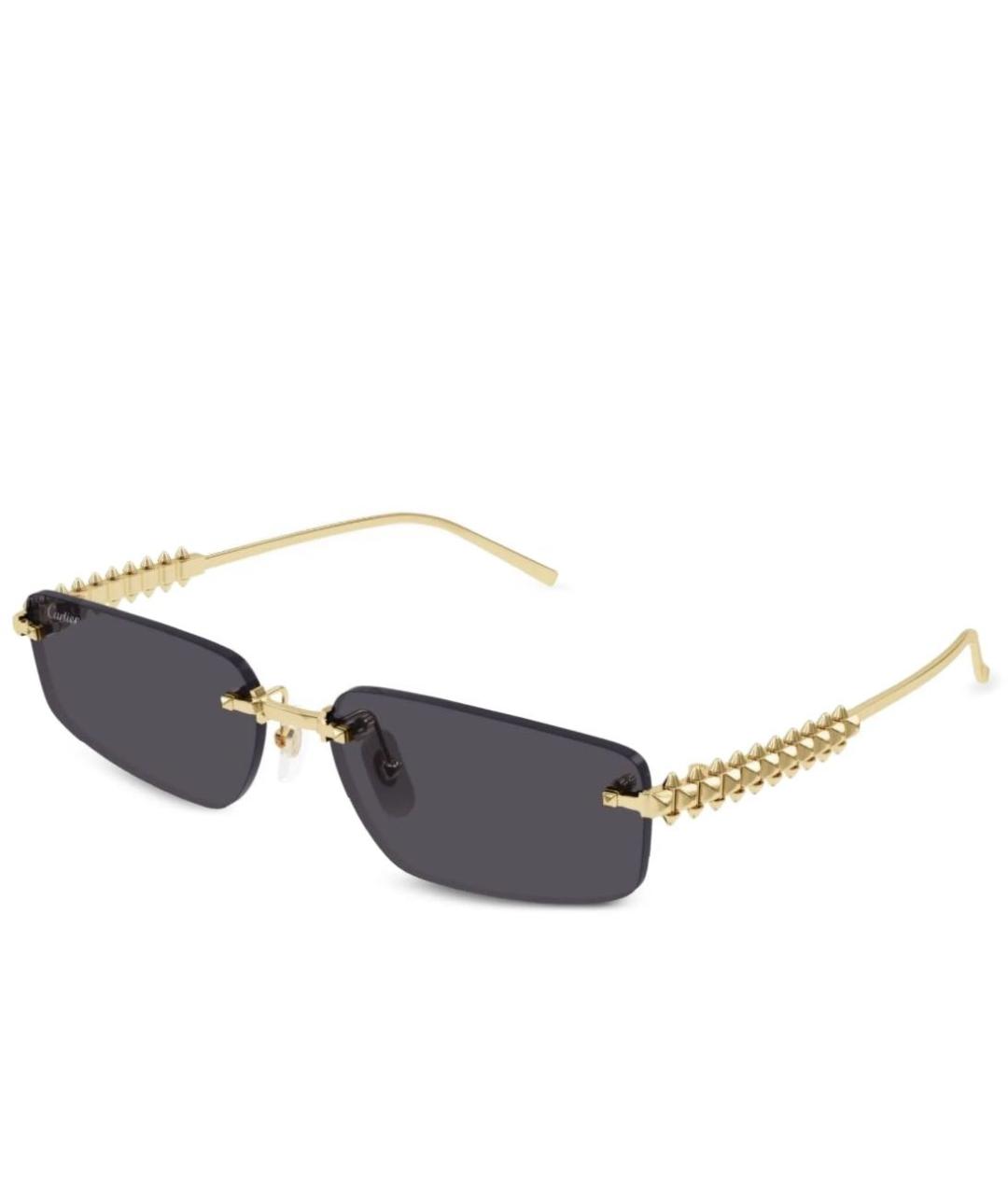CARTIER Черные металлические солнцезащитные очки, фото 2