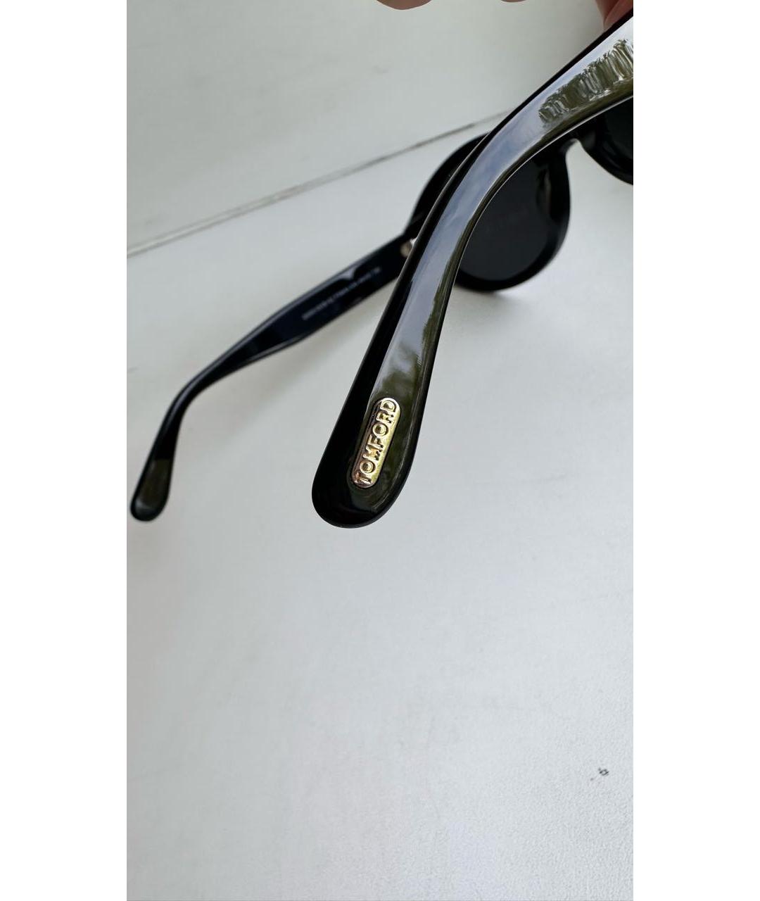 TOM FORD Черные пластиковые солнцезащитные очки, фото 4