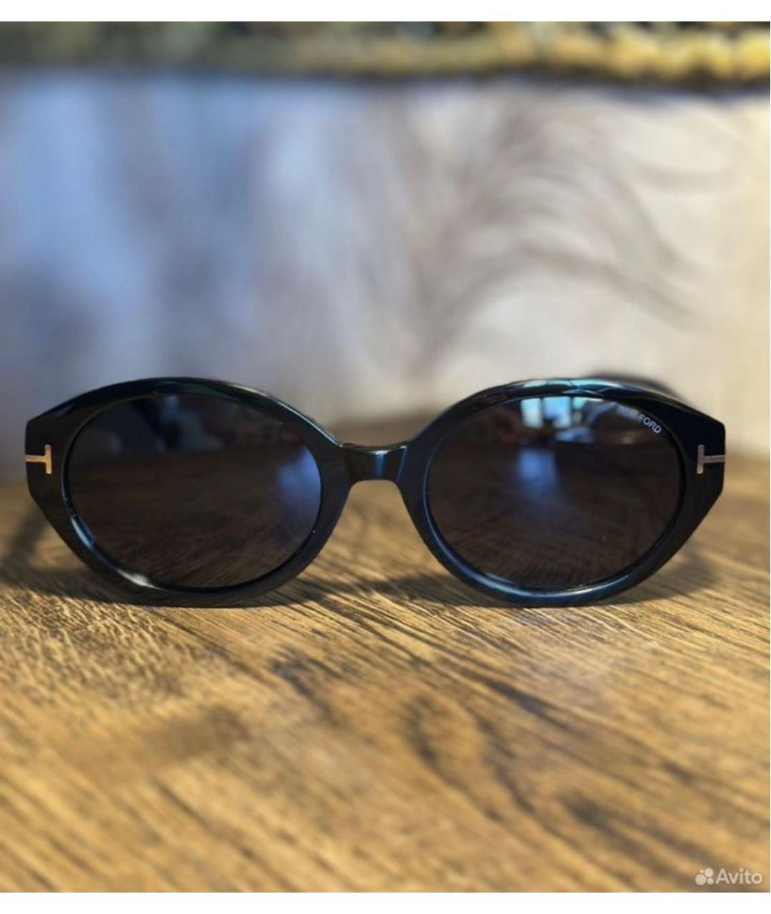 TOM FORD Черные пластиковые солнцезащитные очки, фото 8