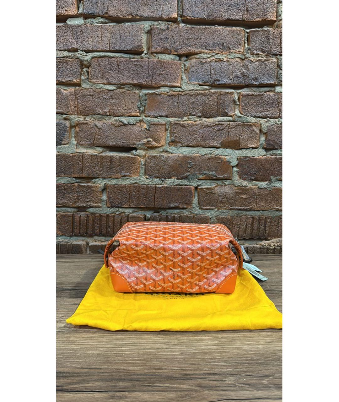 GOYARD Оранжевая барсетка из искусственной кожи, фото 5