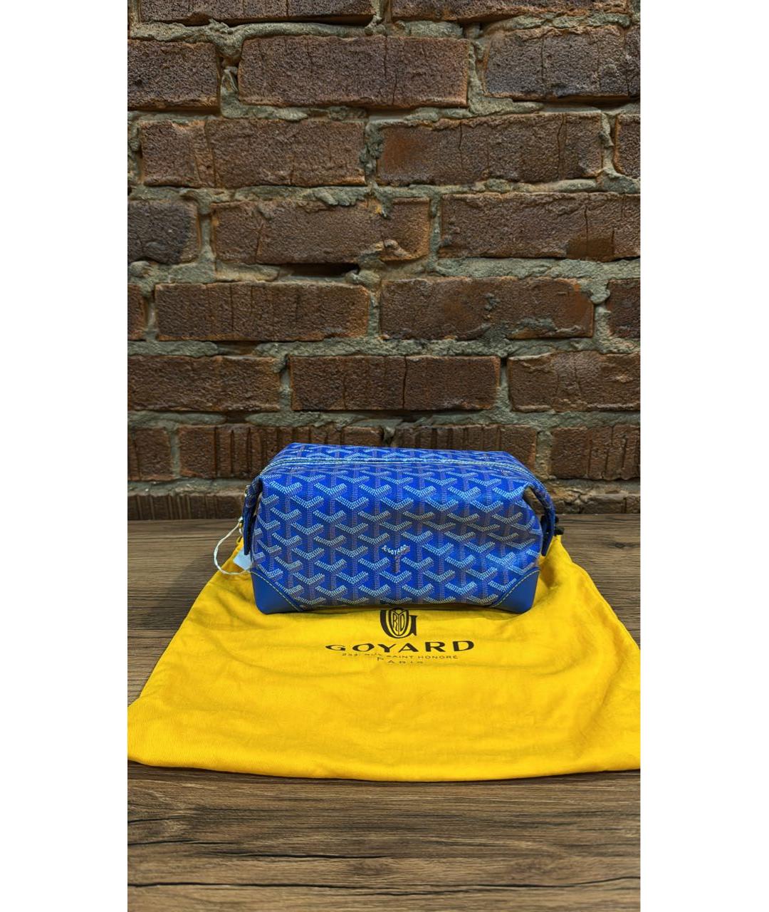 GOYARD Синяя барсетка из искусственной кожи, фото 5