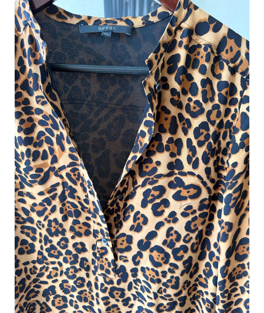 GUCCI Мульти полиэстеровое коктейльное платье, фото 4
