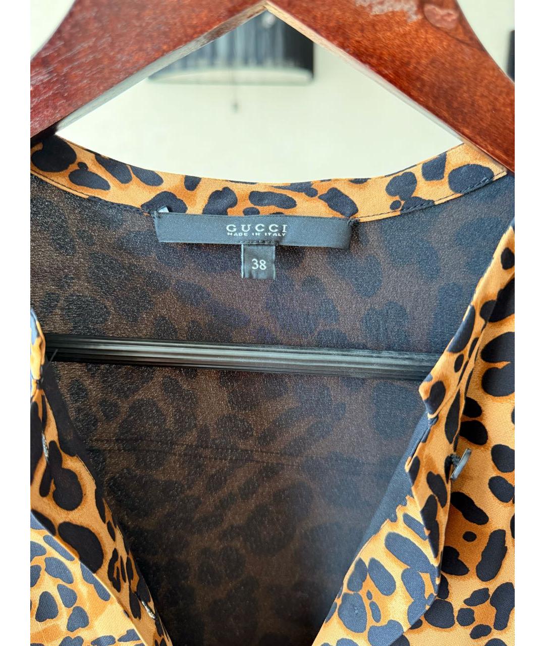 GUCCI Мульти полиэстеровое коктейльное платье, фото 3