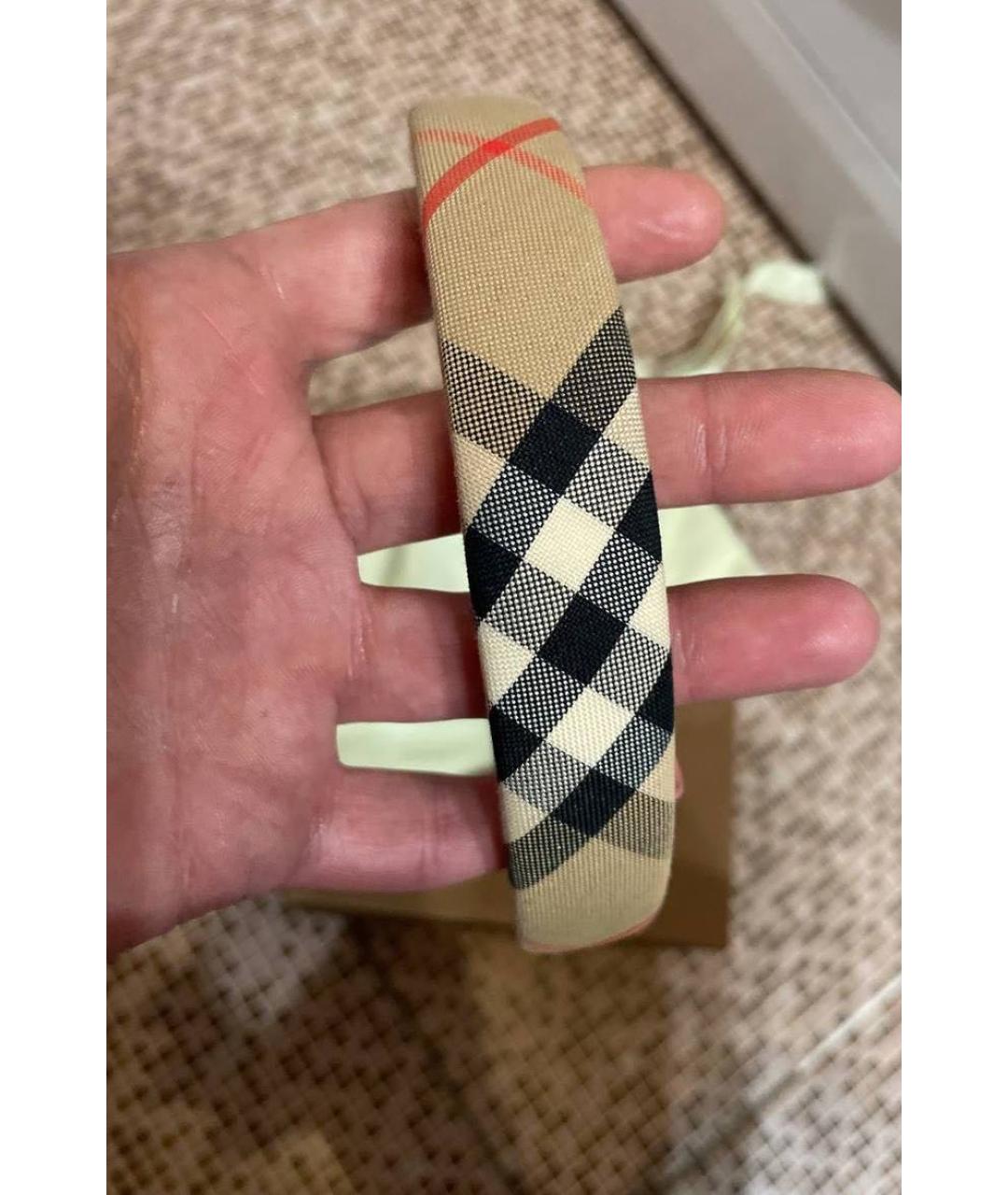 BURBERRY Бежевый ободок, фото 5