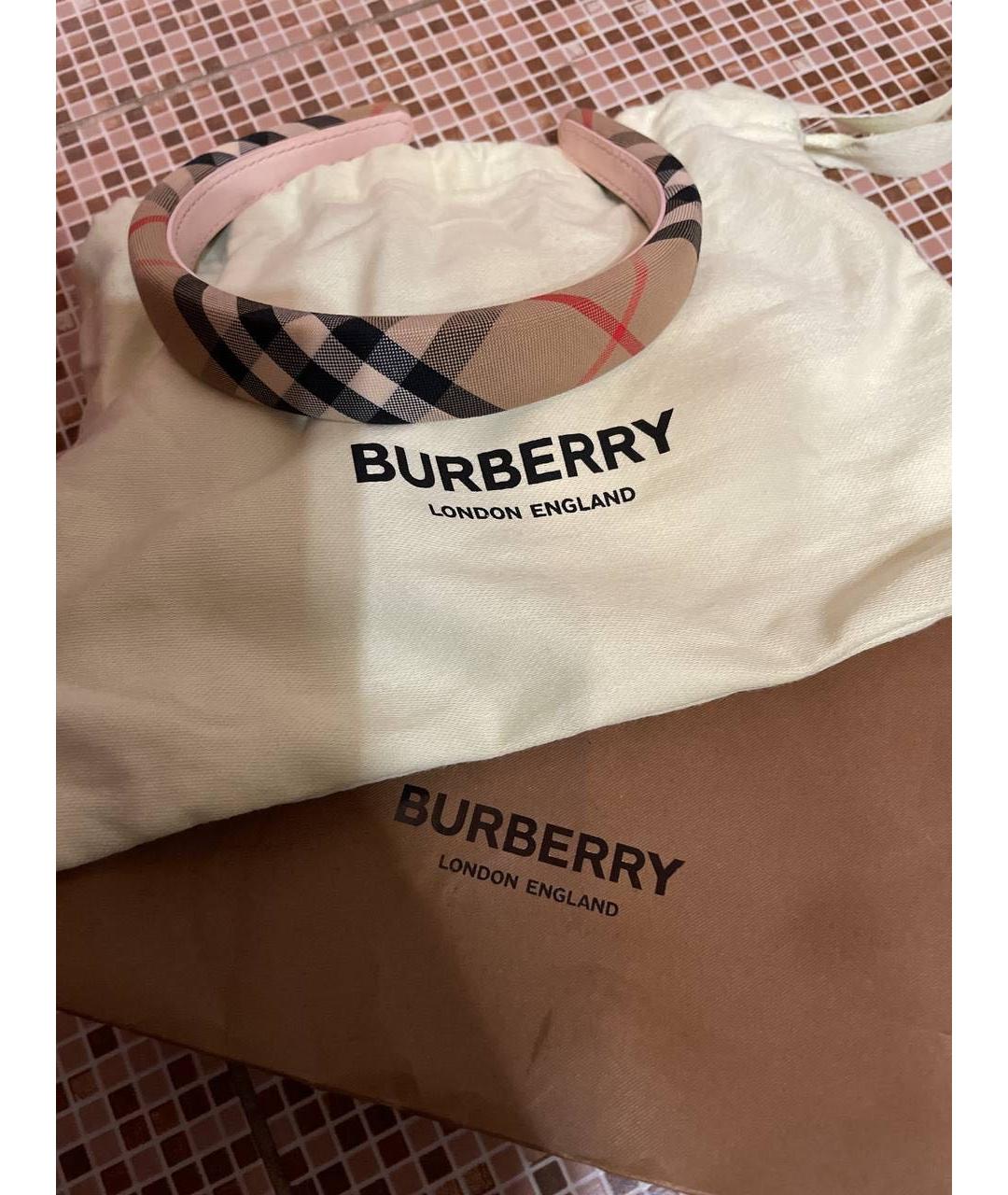 BURBERRY Бежевый ободок, фото 2