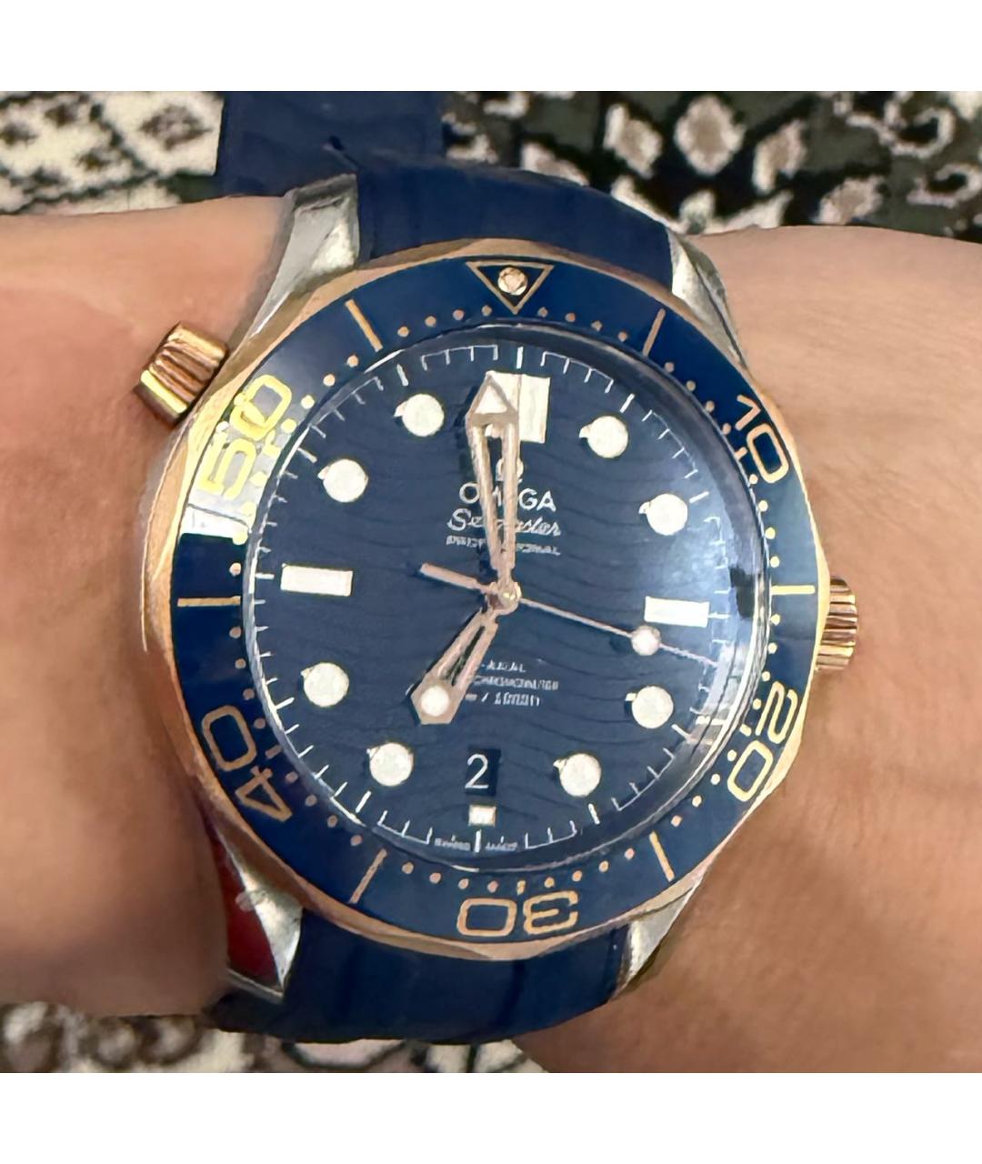 OMEGA Темно-синие часы, фото 5