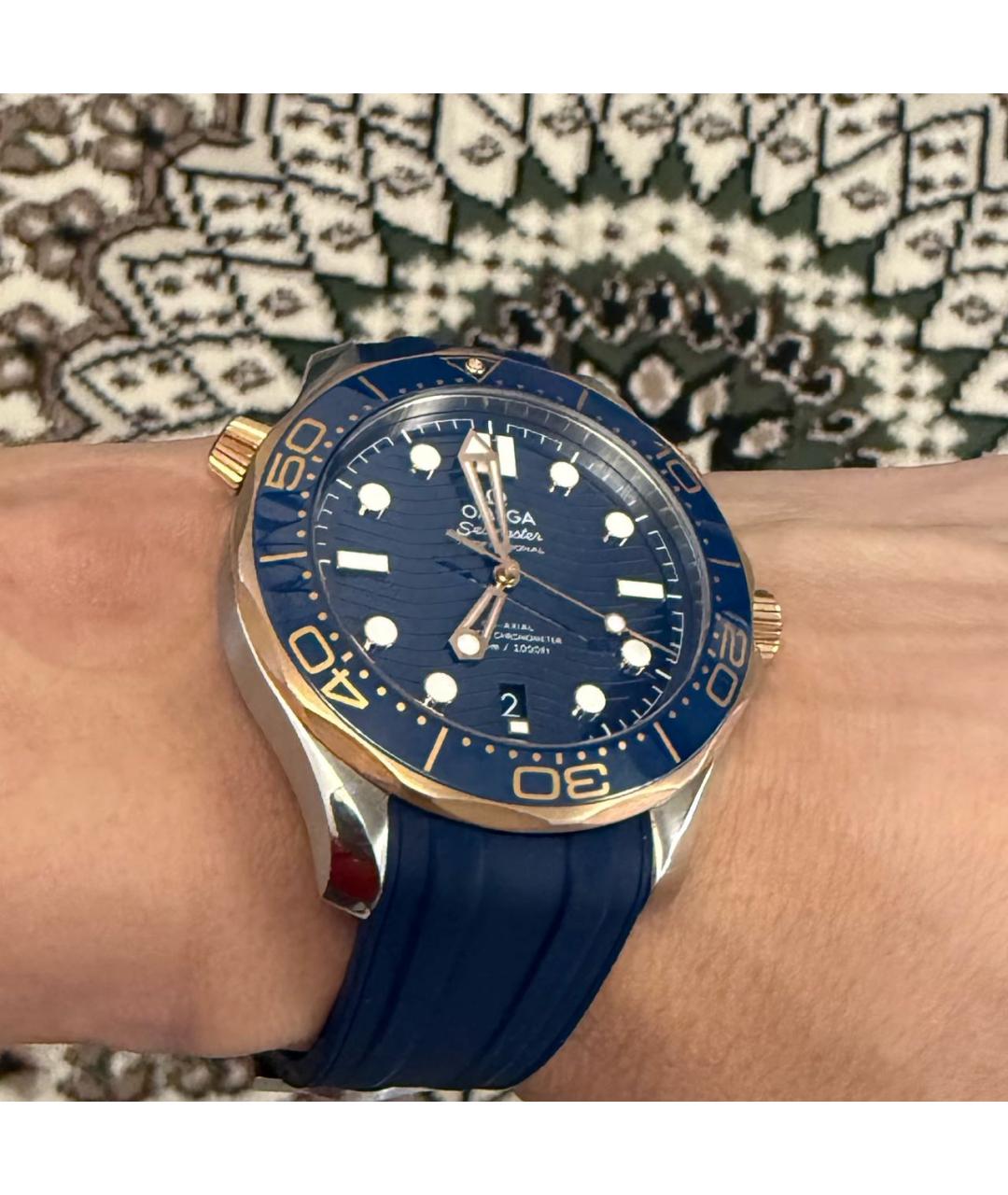 OMEGA Темно-синие часы, фото 4