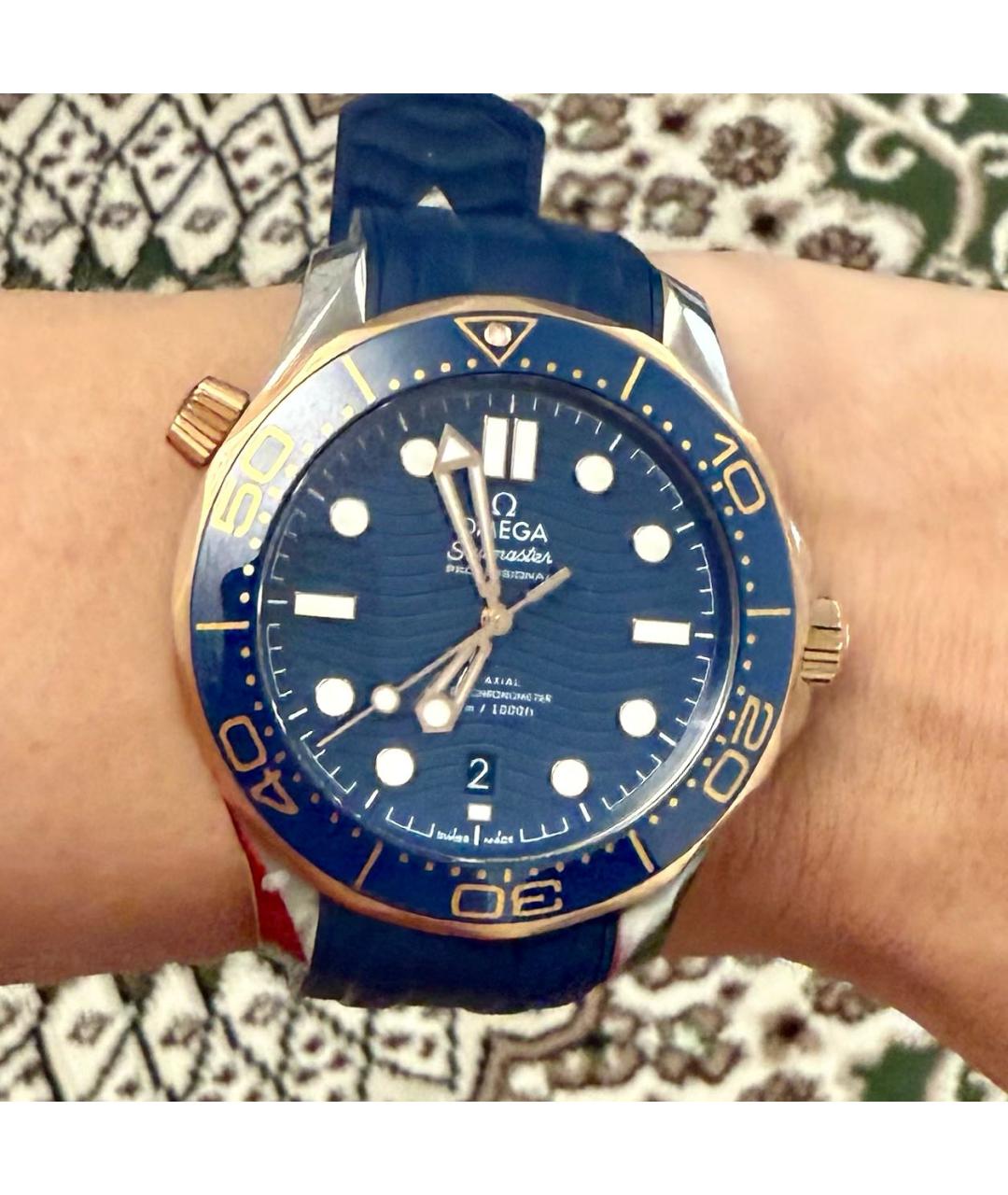 OMEGA Темно-синие часы, фото 2