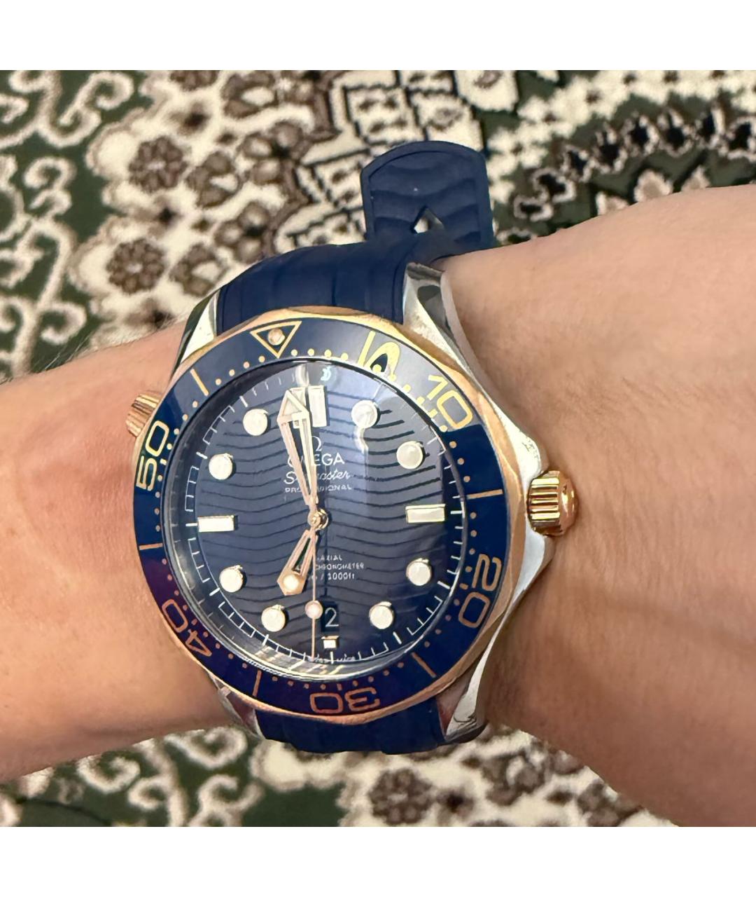 OMEGA Темно-синие часы, фото 3