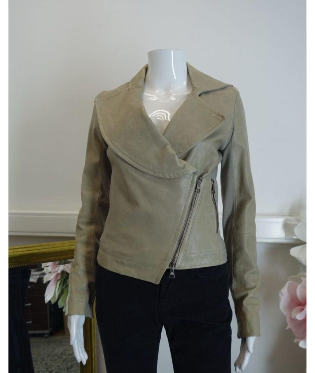 VIVIENNE WESTWOOD Бежевая кожаная куртка, фото 8