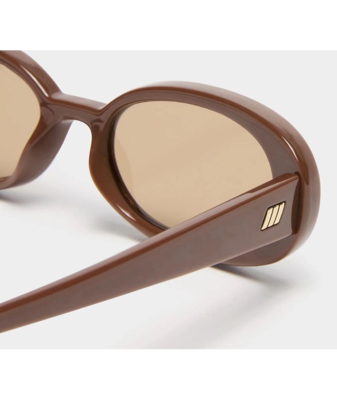 LE SPECS Коричневые пластиковые солнцезащитные очки, фото 3