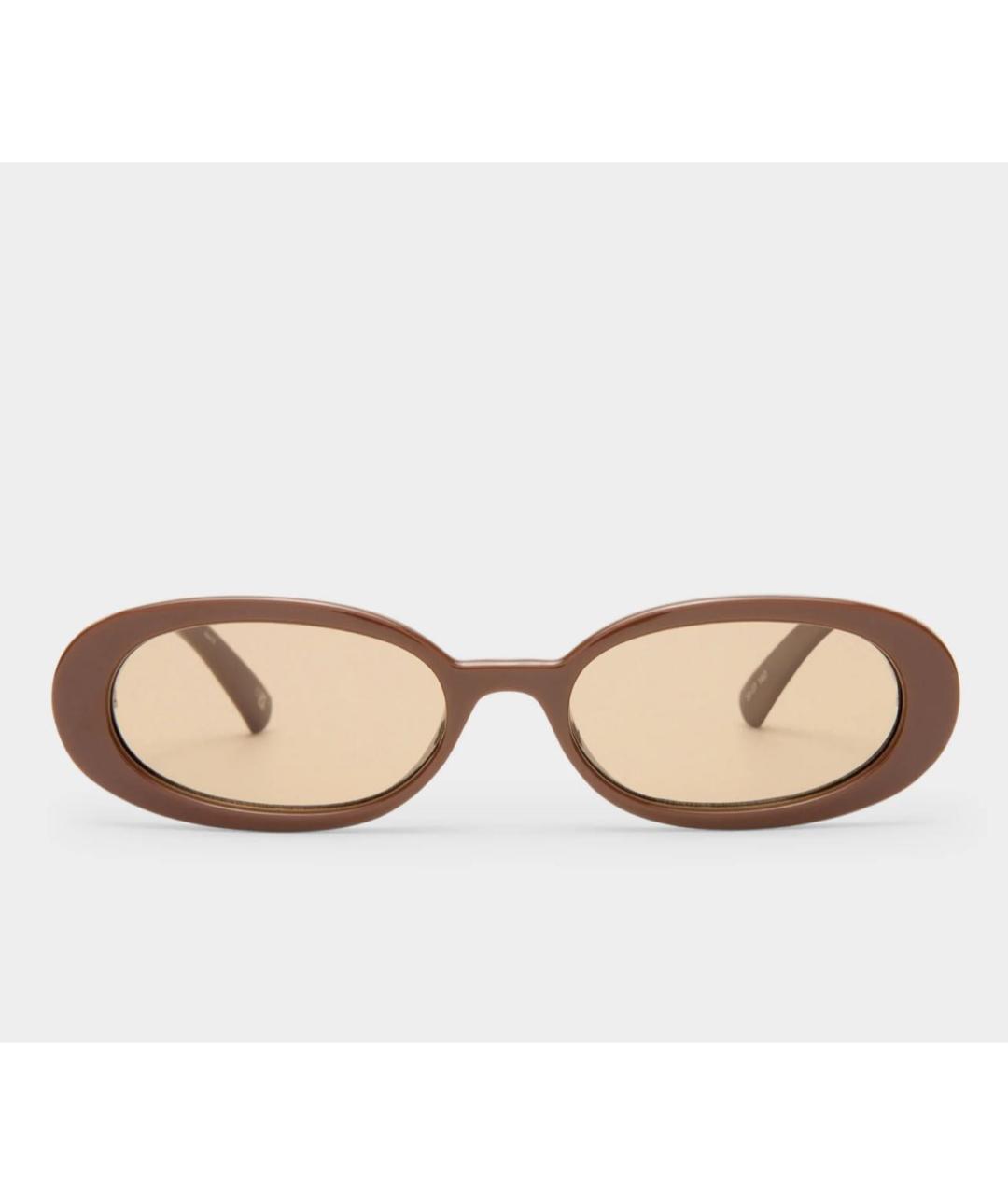 LE SPECS Коричневые пластиковые солнцезащитные очки, фото 6