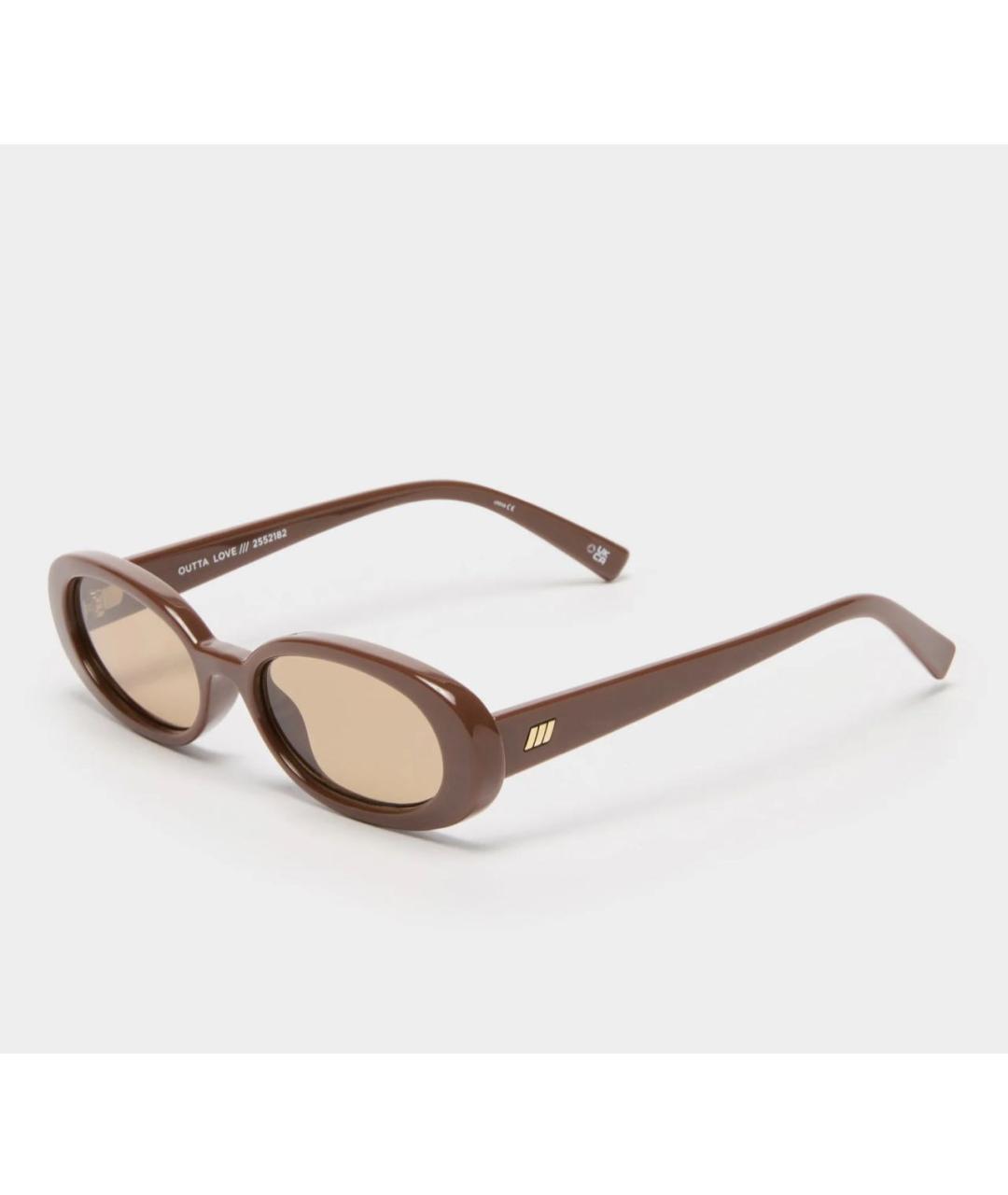 LE SPECS Коричневые пластиковые солнцезащитные очки, фото 2