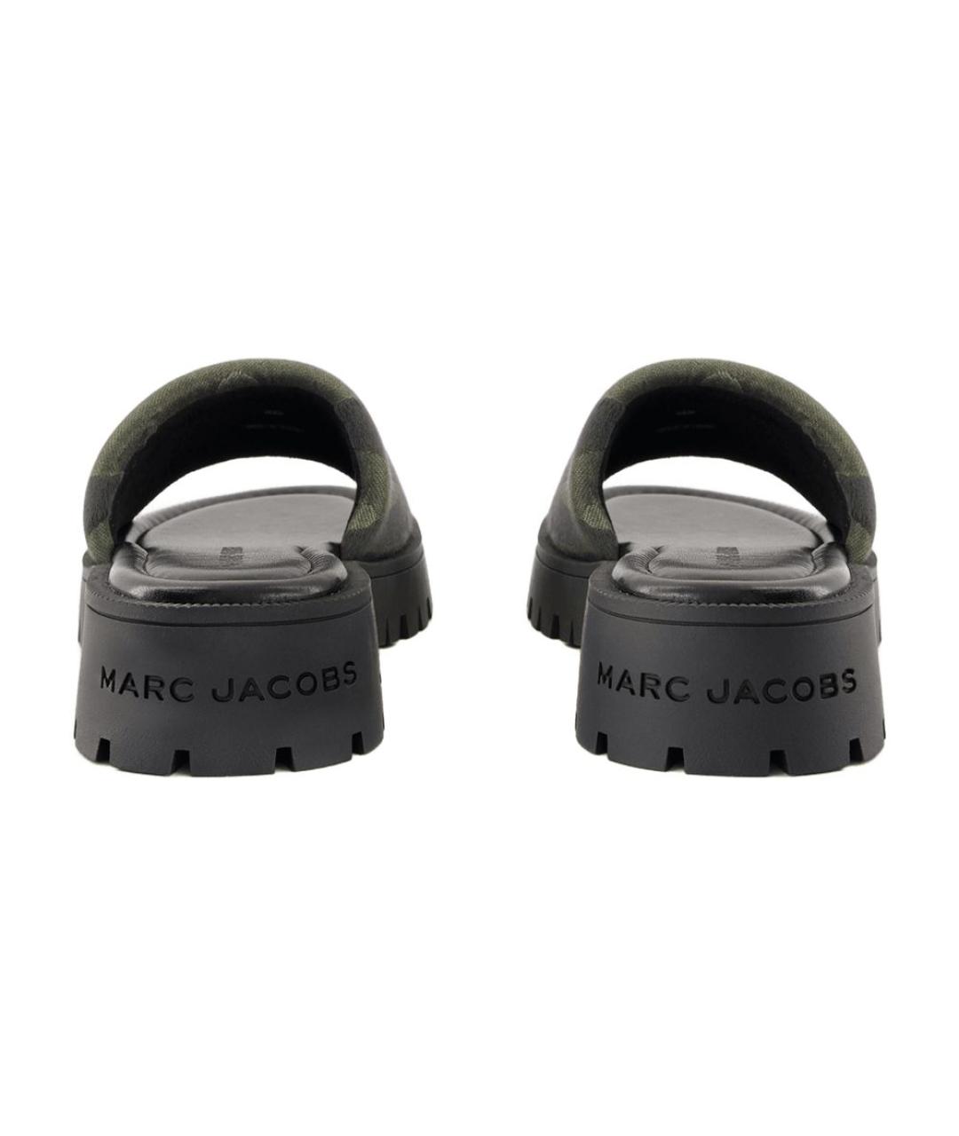 MARC JACOBS Зеленые текстильные шлепанцы, фото 3