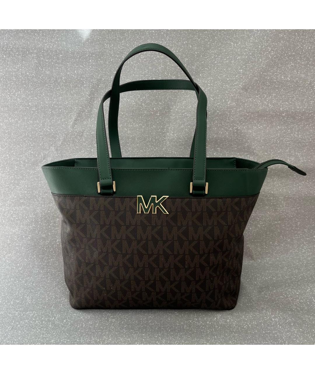 MICHAEL KORS Зеленая сумка тоут из искусственной кожи, фото 2