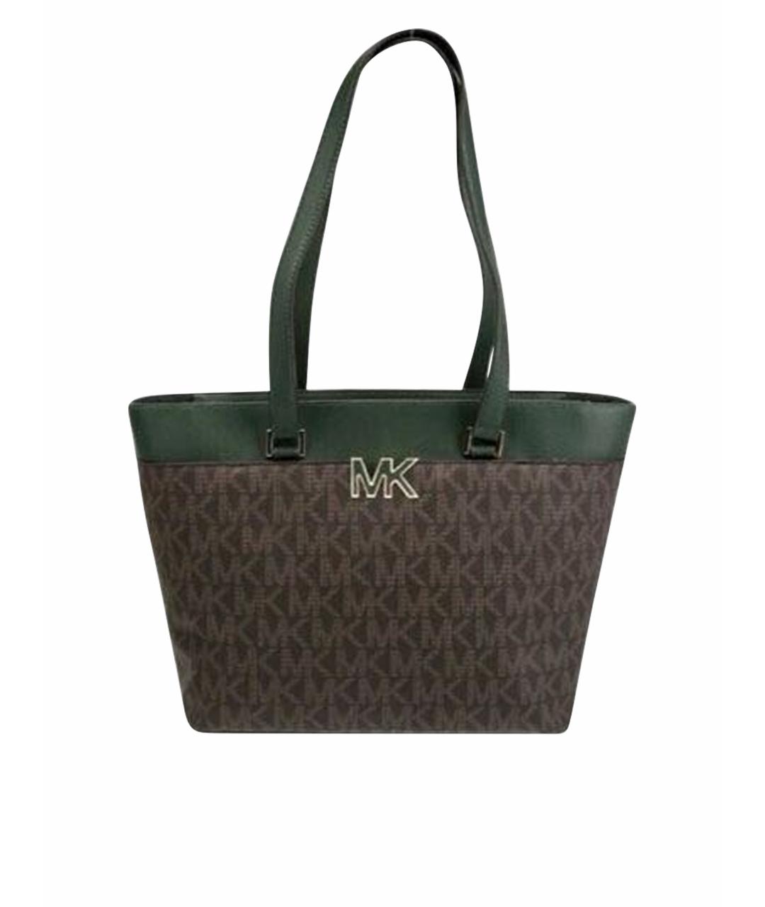 MICHAEL KORS Зеленая сумка тоут из искусственной кожи, фото 1