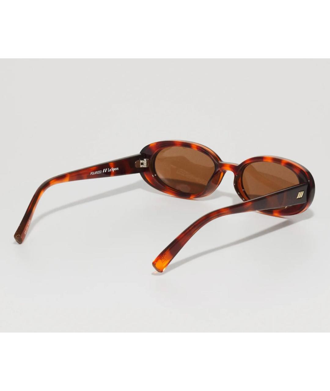 LE SPECS Коричневые пластиковые солнцезащитные очки, фото 3