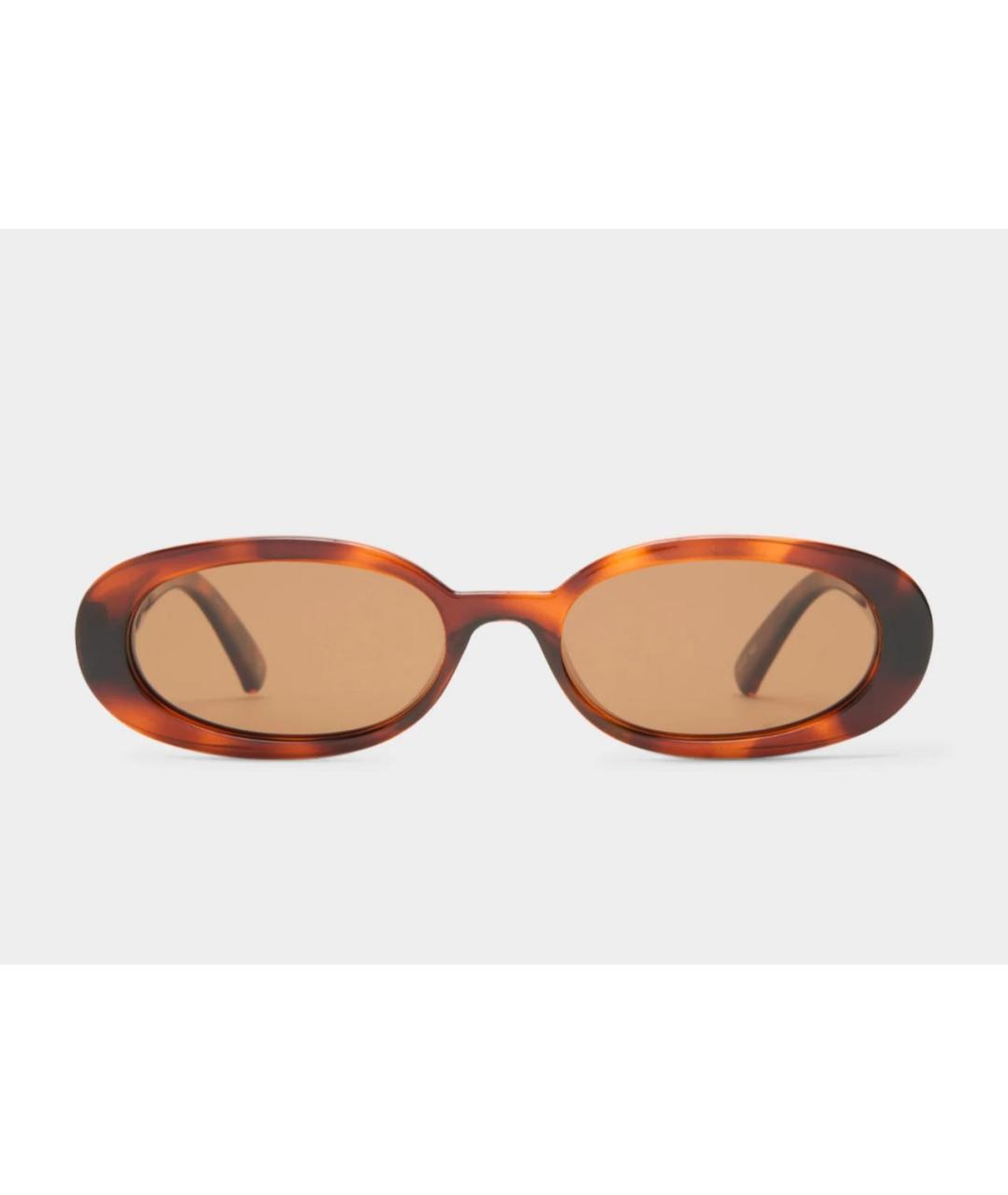 LE SPECS Коричневые пластиковые солнцезащитные очки, фото 9