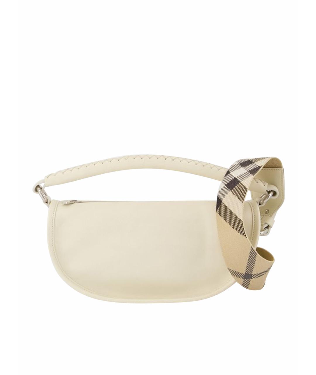 BURBERRY Бежевая кожаная сумка через плечо, фото 1