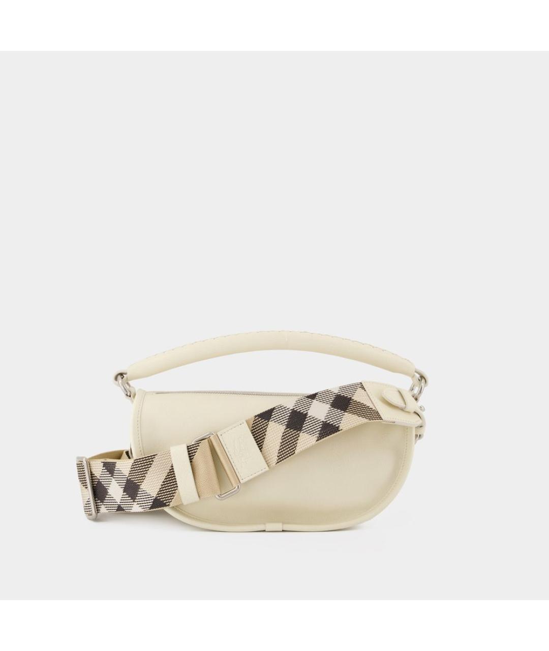 BURBERRY Бежевая кожаная сумка через плечо, фото 3