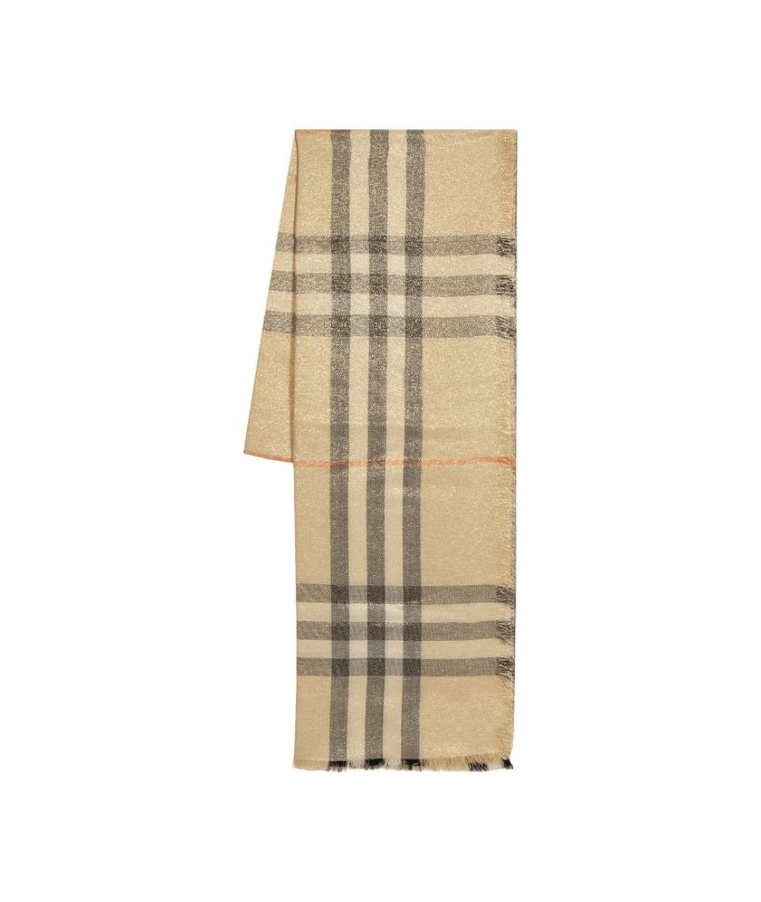 BURBERRY Бежевый шерстяной шарф, фото 2