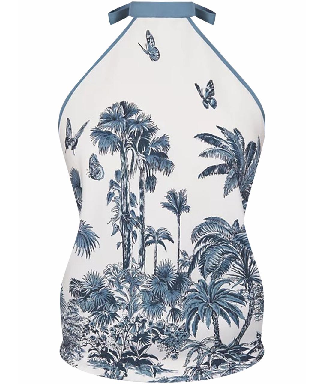 CHRISTIAN DIOR Белая шелковая майка, фото 1