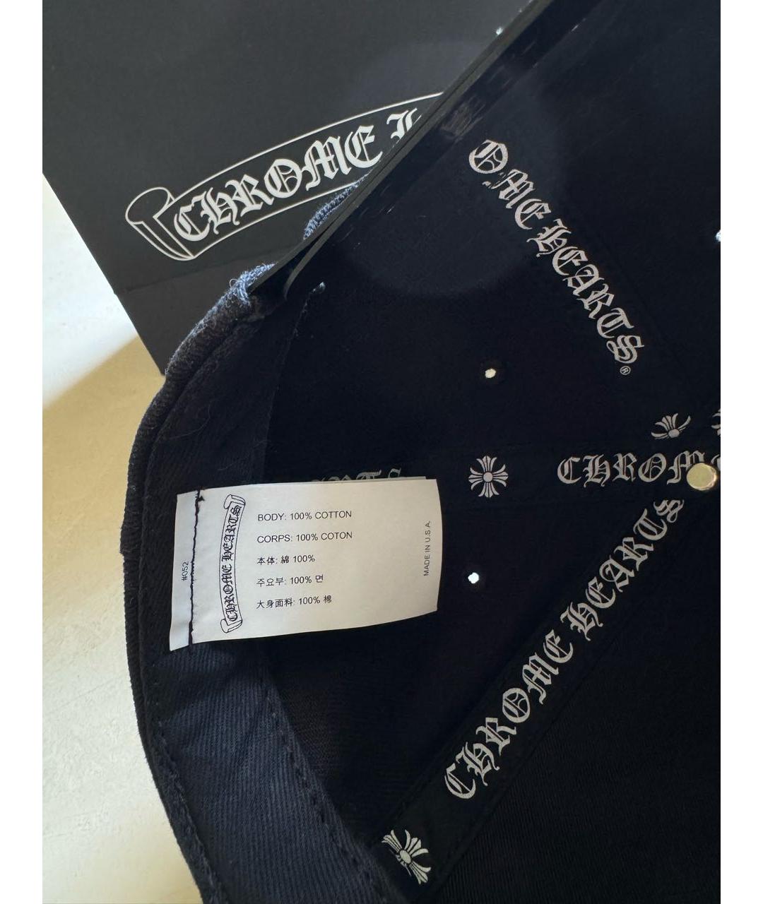 CHROME HEARTS Черная хлопковая кепка/бейсболка, фото 5