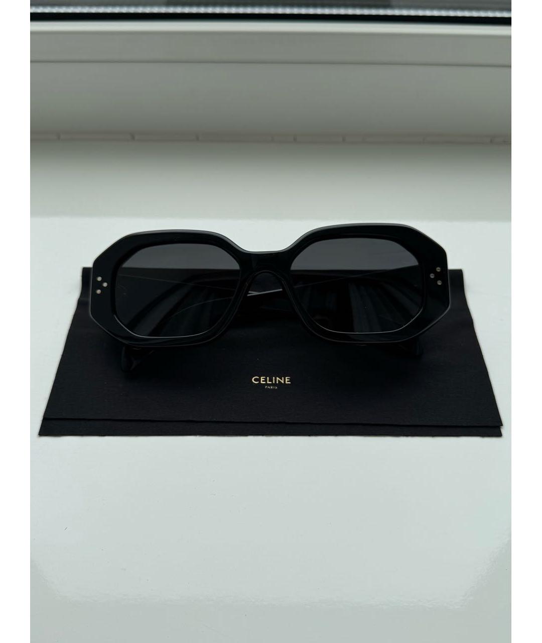 CELINE Черные пластиковые солнцезащитные очки, фото 5