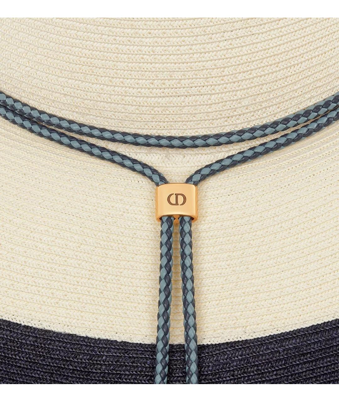 CHRISTIAN DIOR Бежевая соломенная шляпа, фото 3