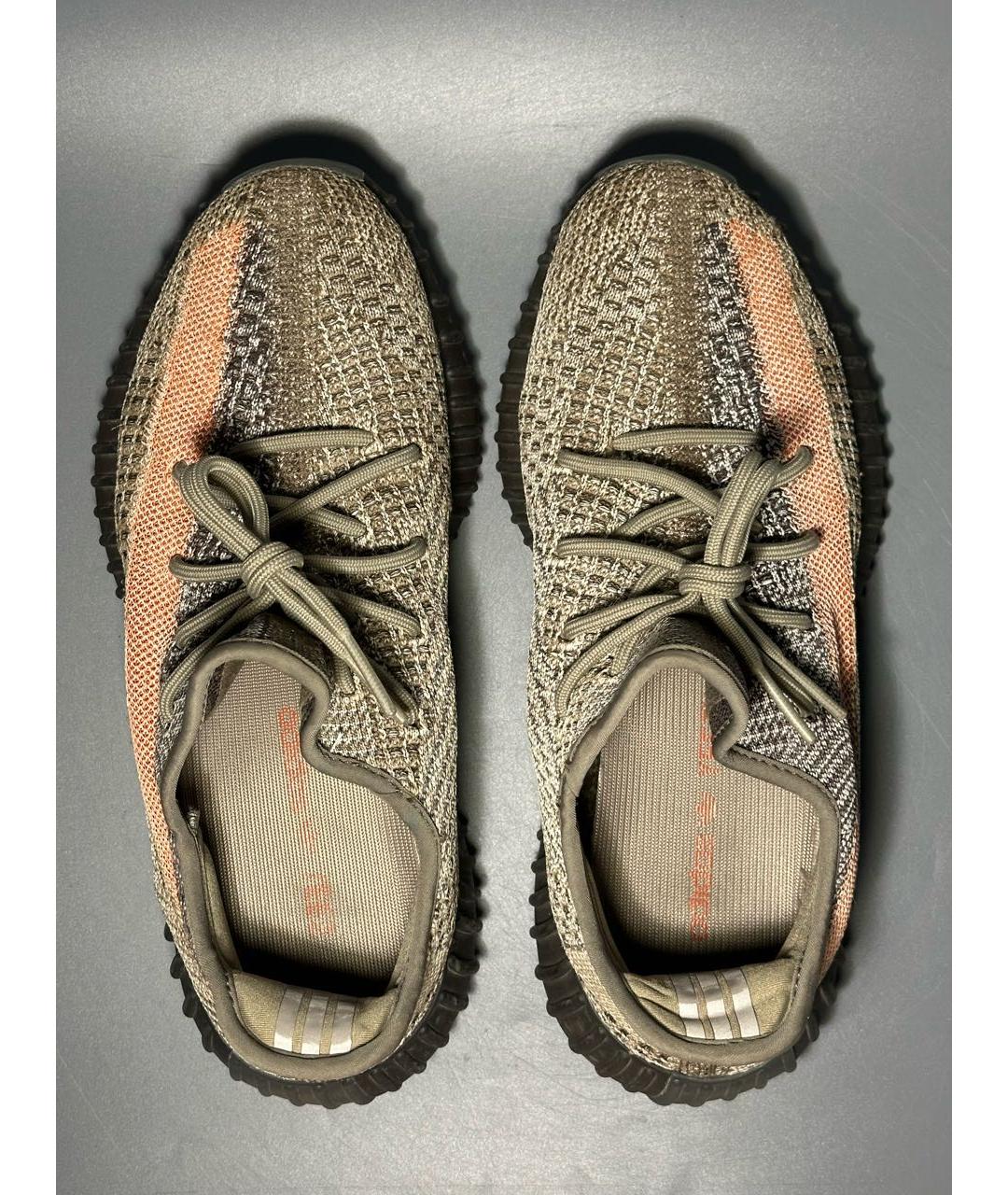 ADIDAS YEEZY Коричневые синтетические низкие кроссовки / кеды, фото 3