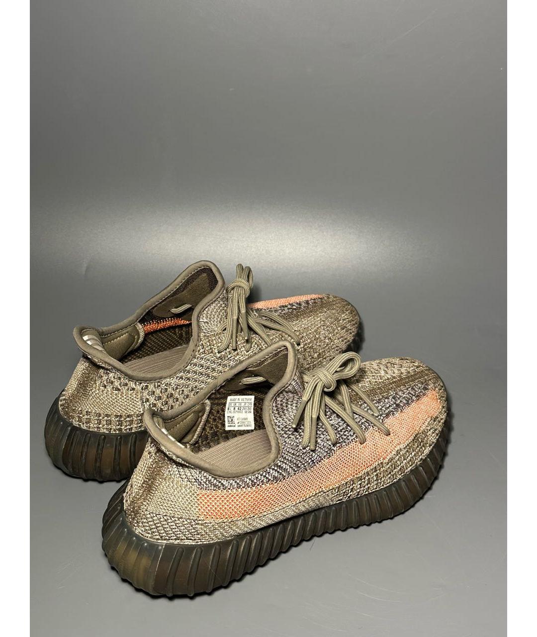 ADIDAS YEEZY Коричневые синтетические низкие кроссовки / кеды, фото 6