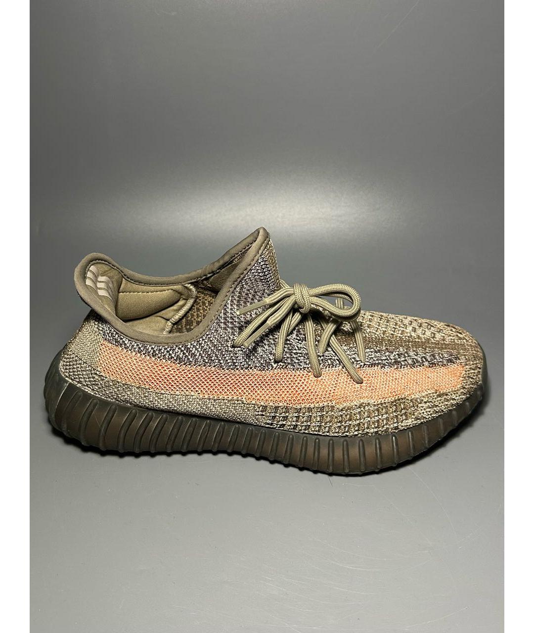 ADIDAS YEEZY Коричневые синтетические низкие кроссовки / кеды, фото 9