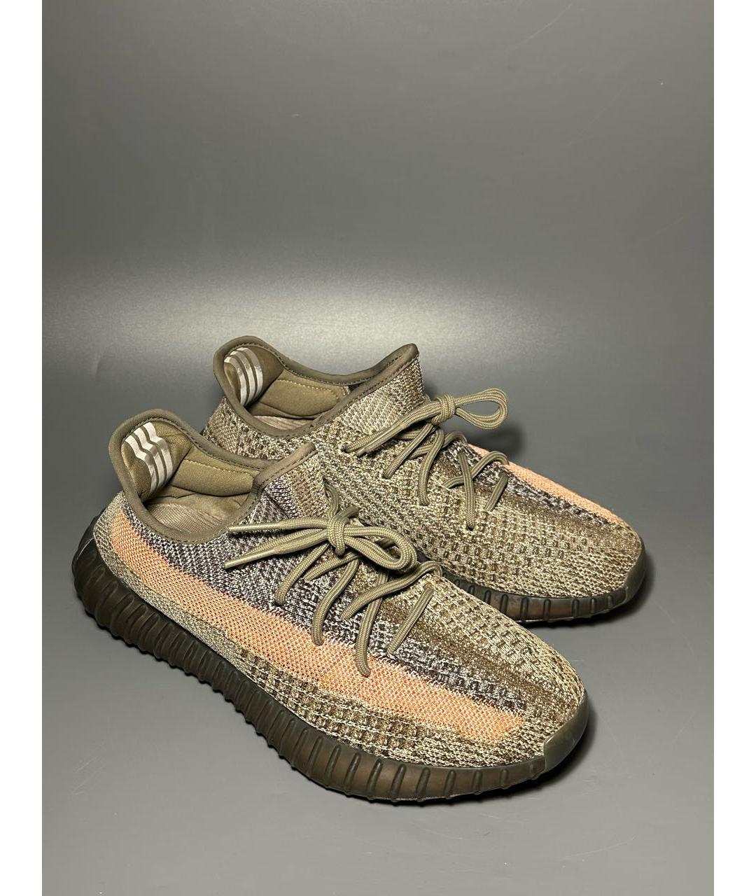 ADIDAS YEEZY Коричневые синтетические низкие кроссовки / кеды, фото 5