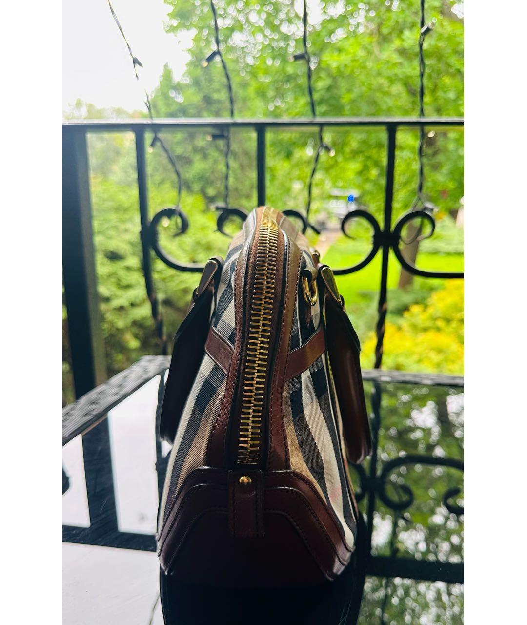 BURBERRY Коричневая сумка с короткими ручками, фото 4