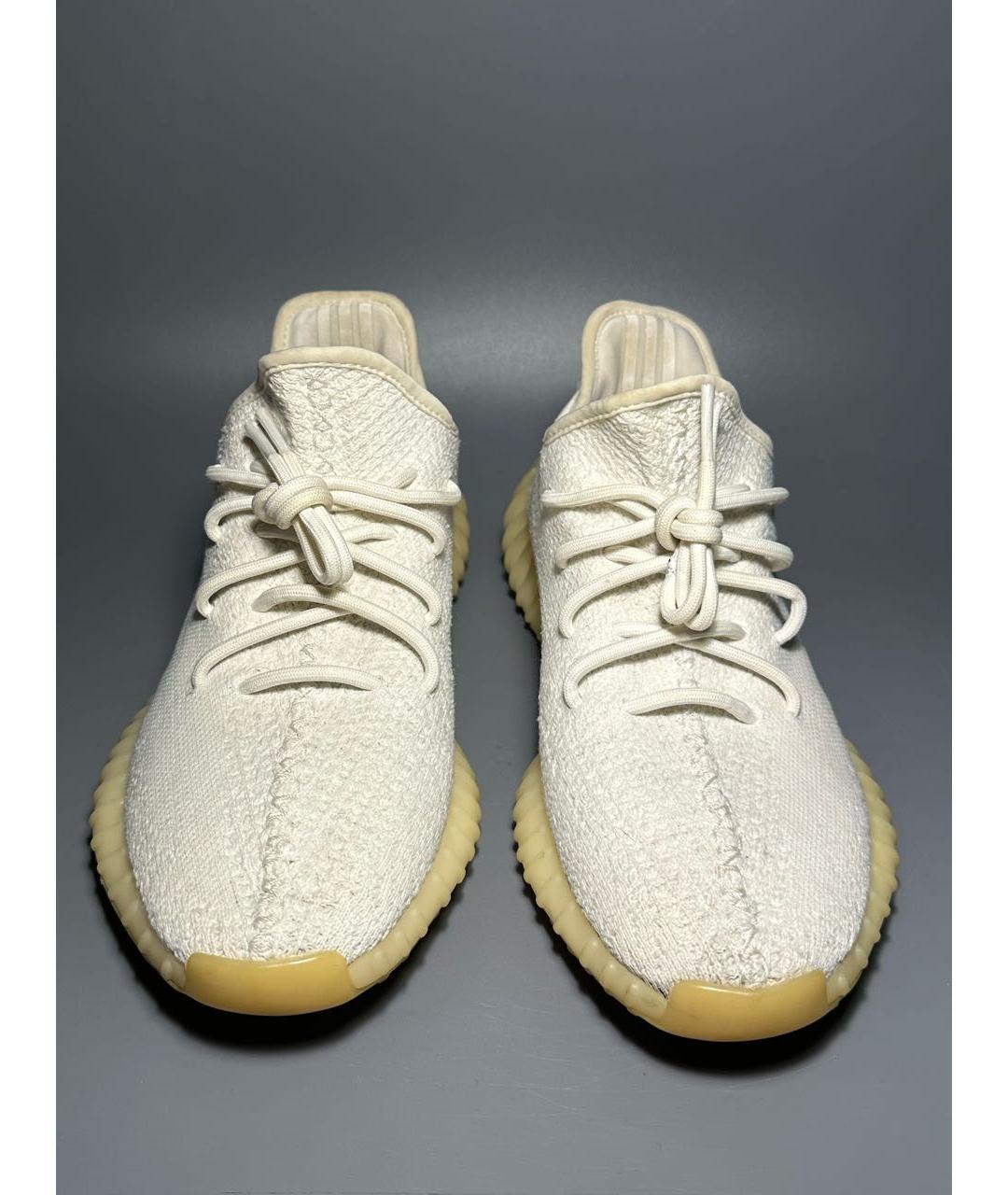 ADIDAS YEEZY Белые синтетические низкие кроссовки / кеды, фото 2