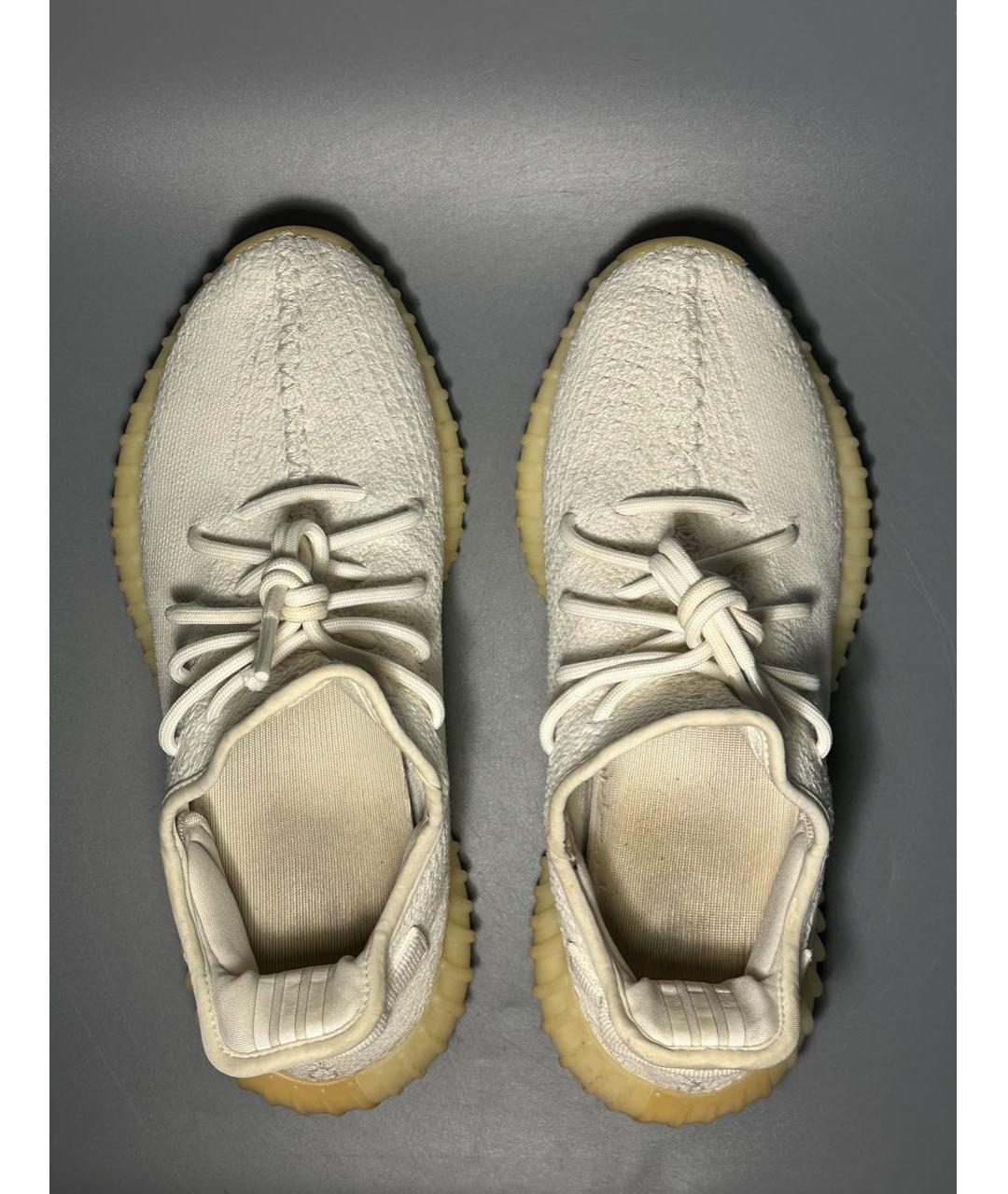 ADIDAS YEEZY Белые синтетические низкие кроссовки / кеды, фото 3
