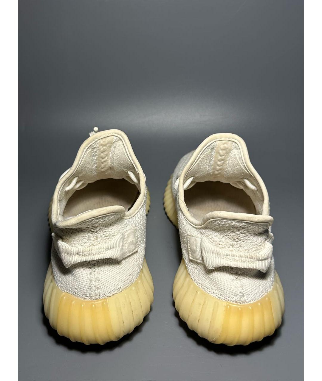 ADIDAS YEEZY Белые синтетические низкие кроссовки / кеды, фото 4