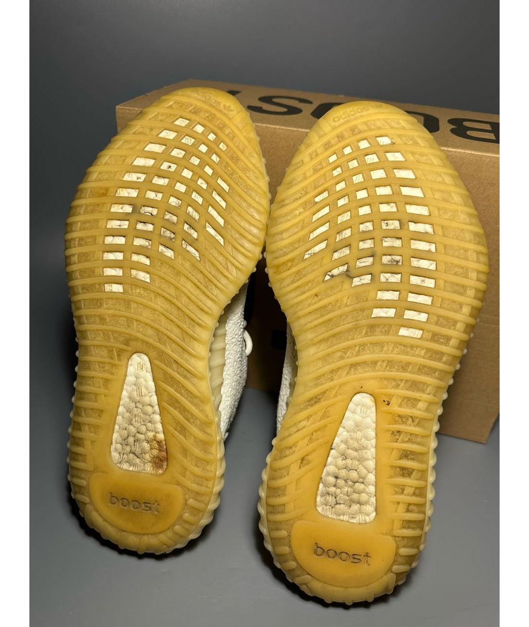 ADIDAS YEEZY Белые синтетические низкие кроссовки / кеды, фото 7