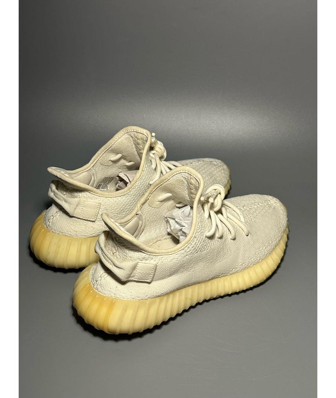 ADIDAS YEEZY Белые синтетические низкие кроссовки / кеды, фото 6
