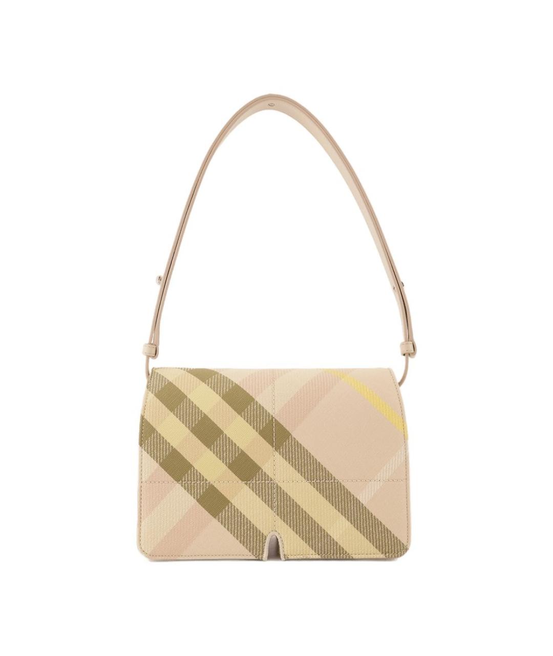 BURBERRY Бежевая синтетическая сумка через плечо, фото 1
