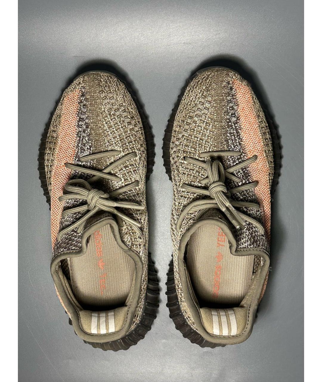 ADIDAS YEEZY Коричневые синтетические кроссовки, фото 3