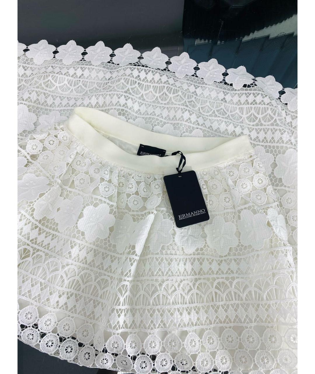 ERMANNO SCERVINO Белая вискозная юбка макси, фото 3
