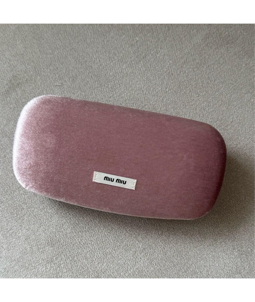 MIU MIU Золотые металлические солнцезащитные очки, фото 5