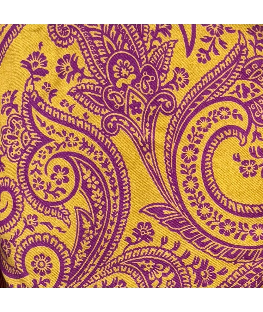 ETRO Горчичная хлопковая рубашка, фото 4