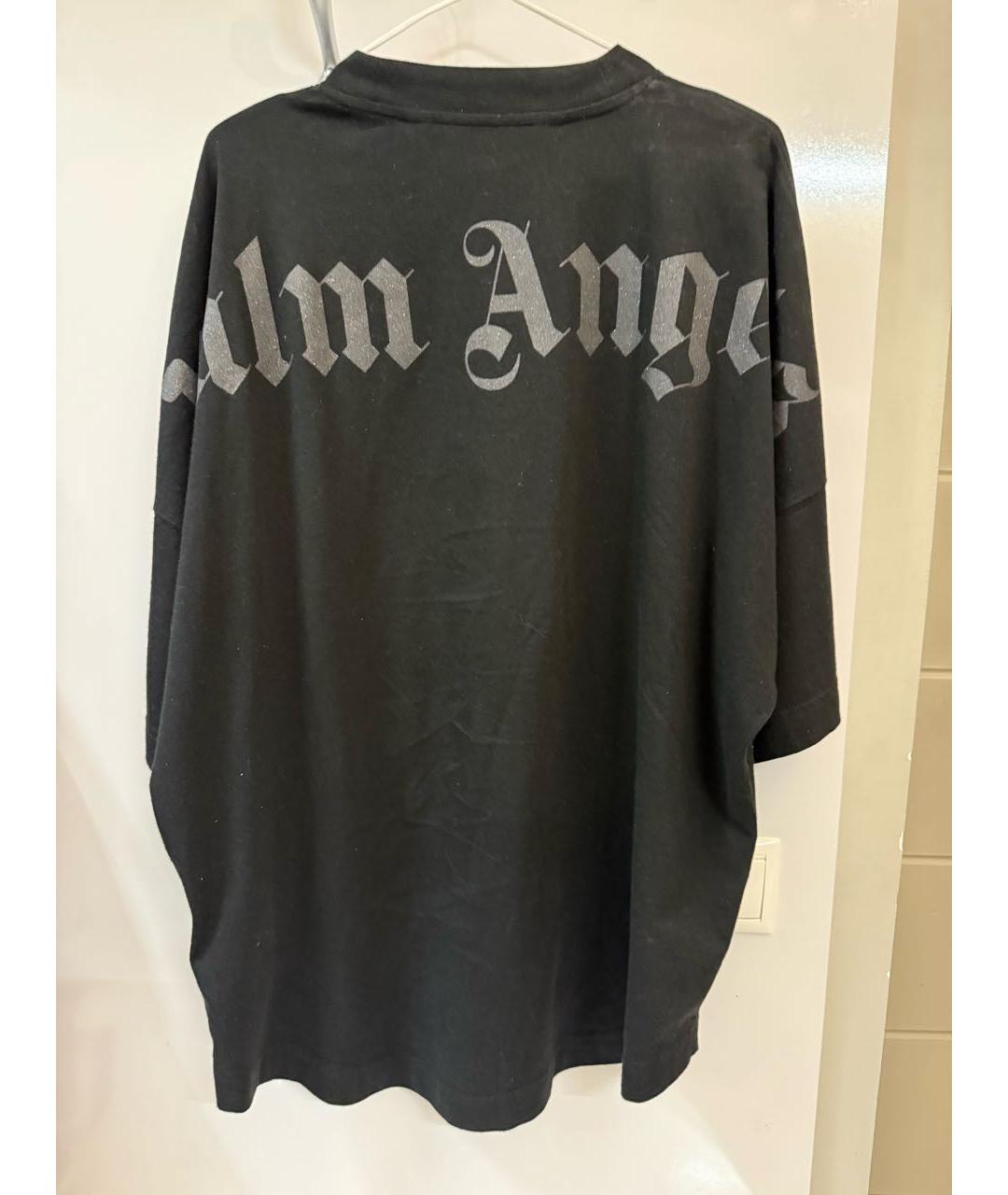 PALM ANGELS Черная хлопковая футболка, фото 3
