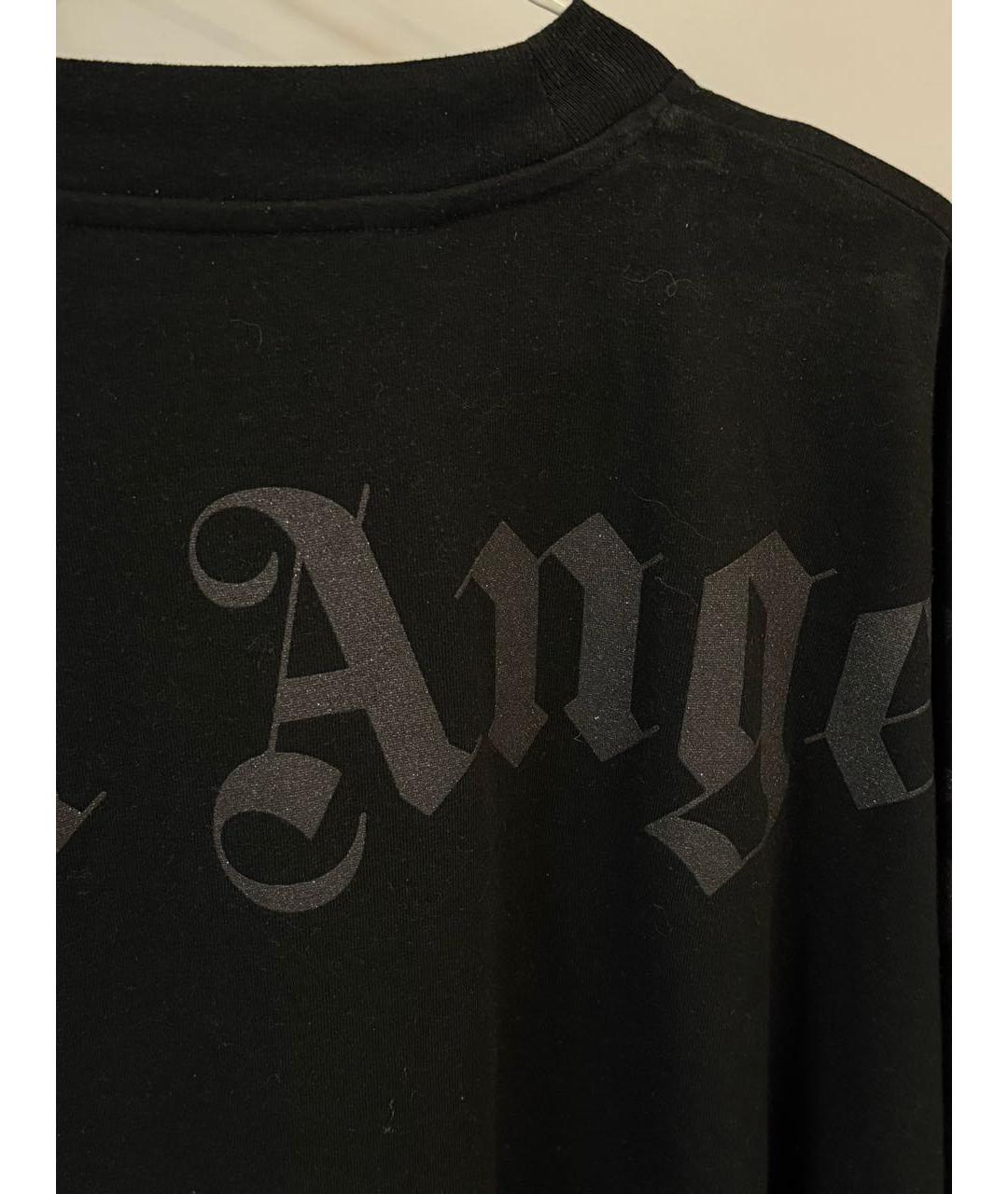 PALM ANGELS Черная хлопковая футболка, фото 4